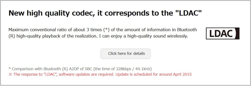 Sony A-Series to receive LDAC support in Japan in April